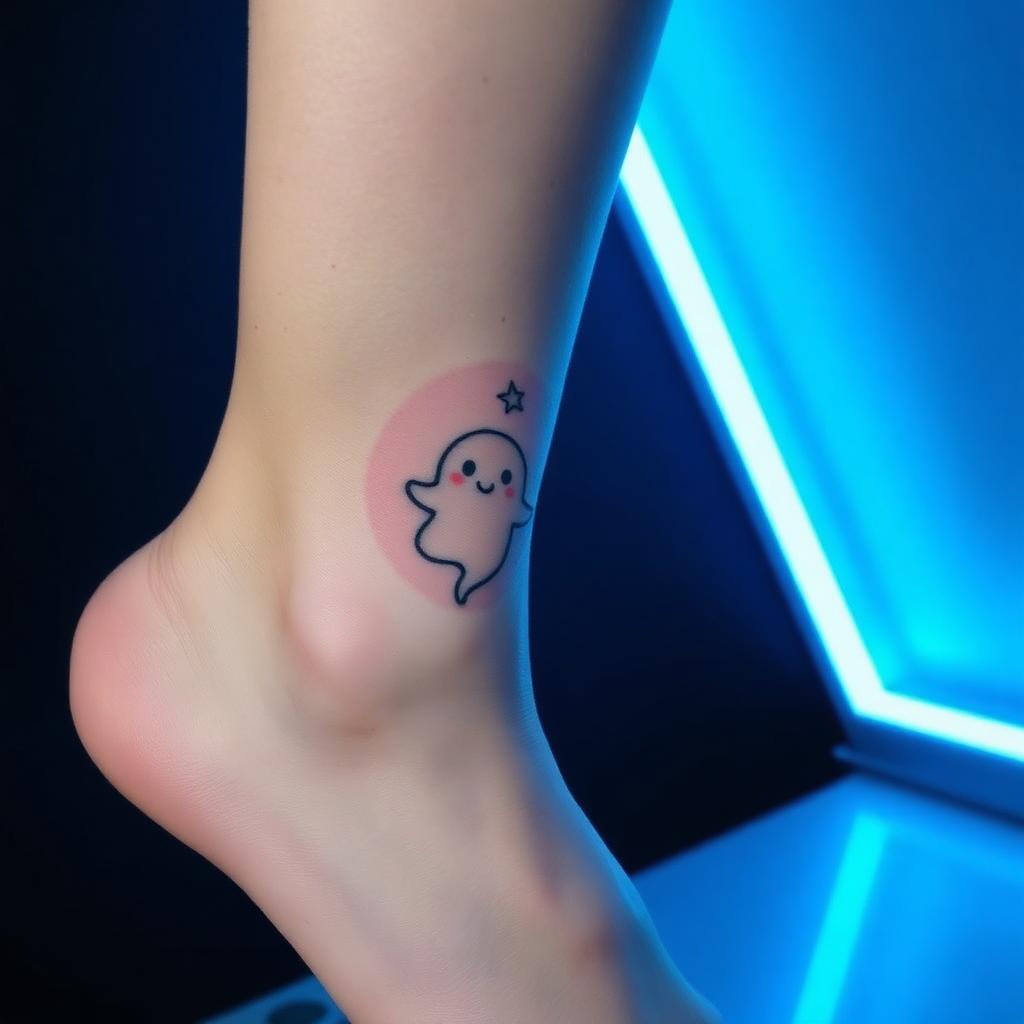 Ghost ankle tattoo